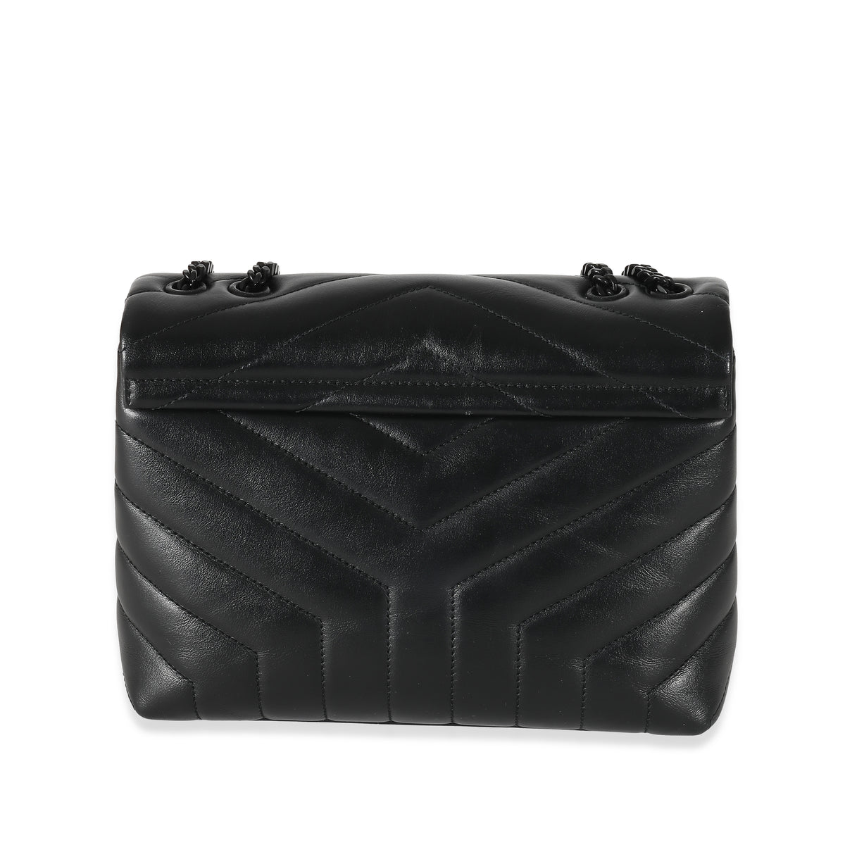 Saint Laurent Black Calfskin Y Quilted Monogram Small Loulou