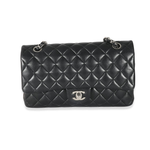 Chanel Black Quilted Lambskin Medium Classic Double Flap Bag