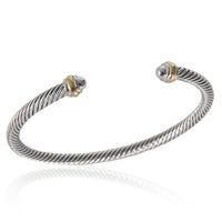 David Yurman Cable Classic 4mm Cuff in Yellow Gold/Sterling Silver