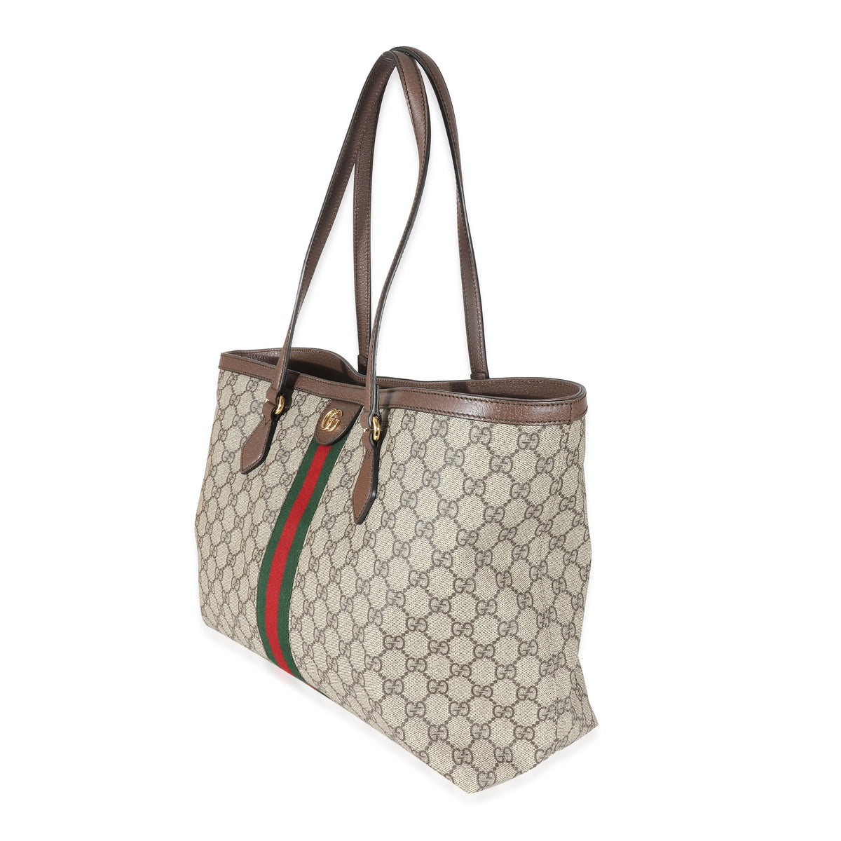 Gucci Beige GG Supreme Canvas Medium Ophidia Web Tote