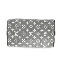 Louis Vuitton Black Monogram Denim Jacquard Speedy Bandouliere 25