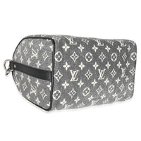 Louis Vuitton Black Monogram Denim Jacquard Speedy Bandouliere 25