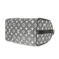 Louis Vuitton Black Monogram Denim Jacquard Speedy Bandouliere 25