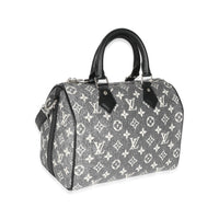 Louis Vuitton Black Monogram Denim Jacquard Speedy Bandouliere 25