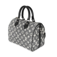 Louis Vuitton Black Monogram Denim Jacquard Speedy Bandouliere 25