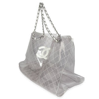 Chanel Transparent PVC Quilted CC XXL Shopping Tote