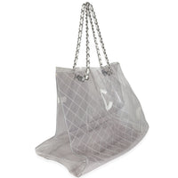 Chanel Transparent PVC Quilted CC XXL Shopping Tote