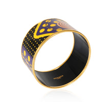 Hermès Gold Plated Clic Clac a Pois Extra Wide Enamel Bangle (62MM)