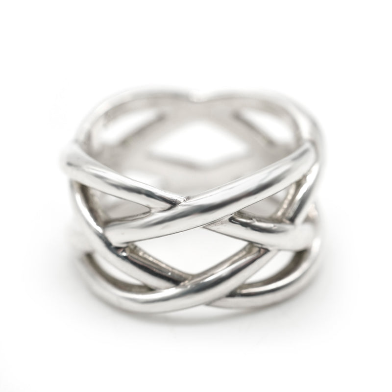 Tiffany & Co. Braided Criss Cross Band in Sterling Silver