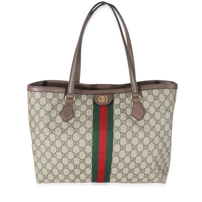 Gucci Beige GG Supreme Canvas Ophidia GG Medium Tote