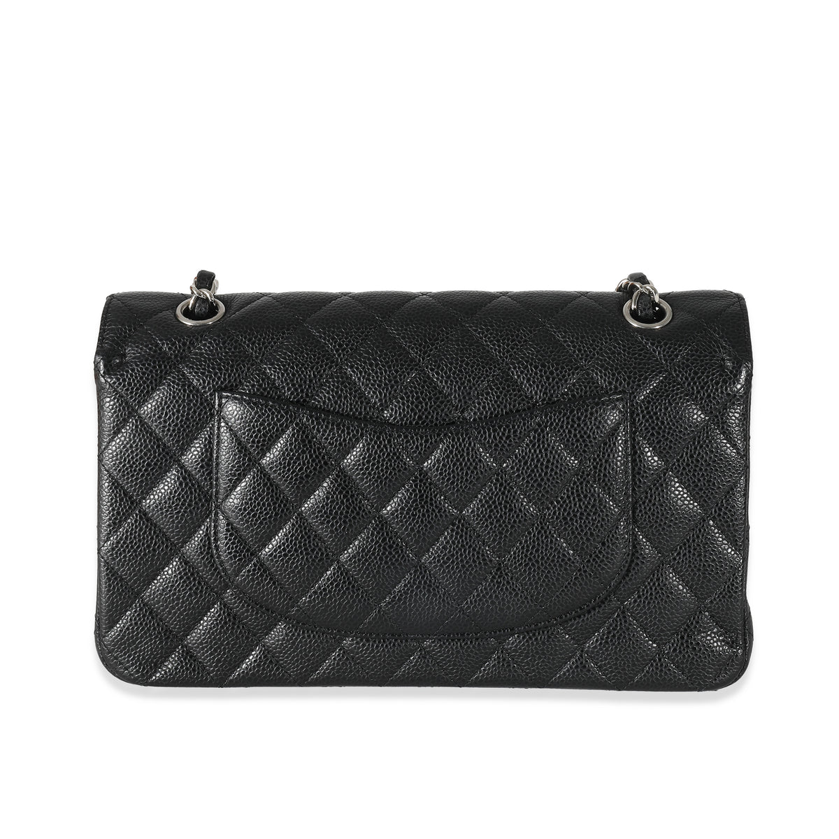 Chanel Black Quilted Caviar Medium Classic Double Flap Bag