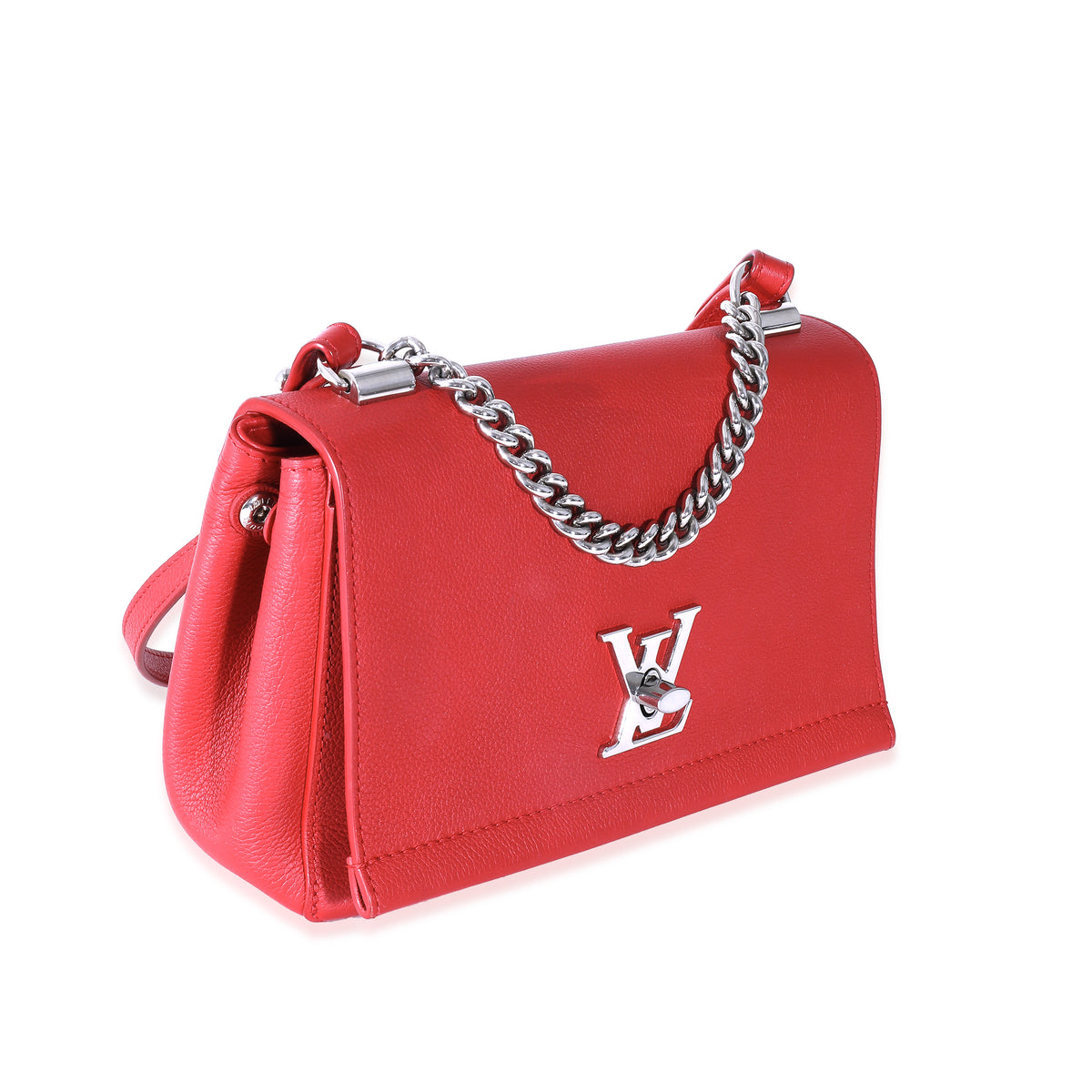 Louis Vuitton Rubis Pebbled Leather Lockme II BB