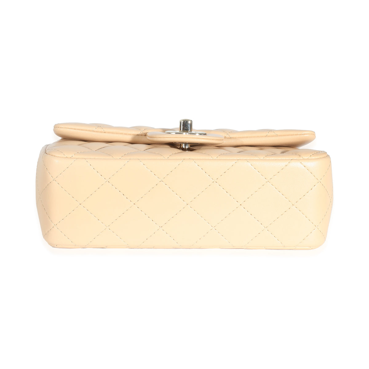 Chanel 22C Beige Quilted Lambskin Mini Rectangular Flap Bag