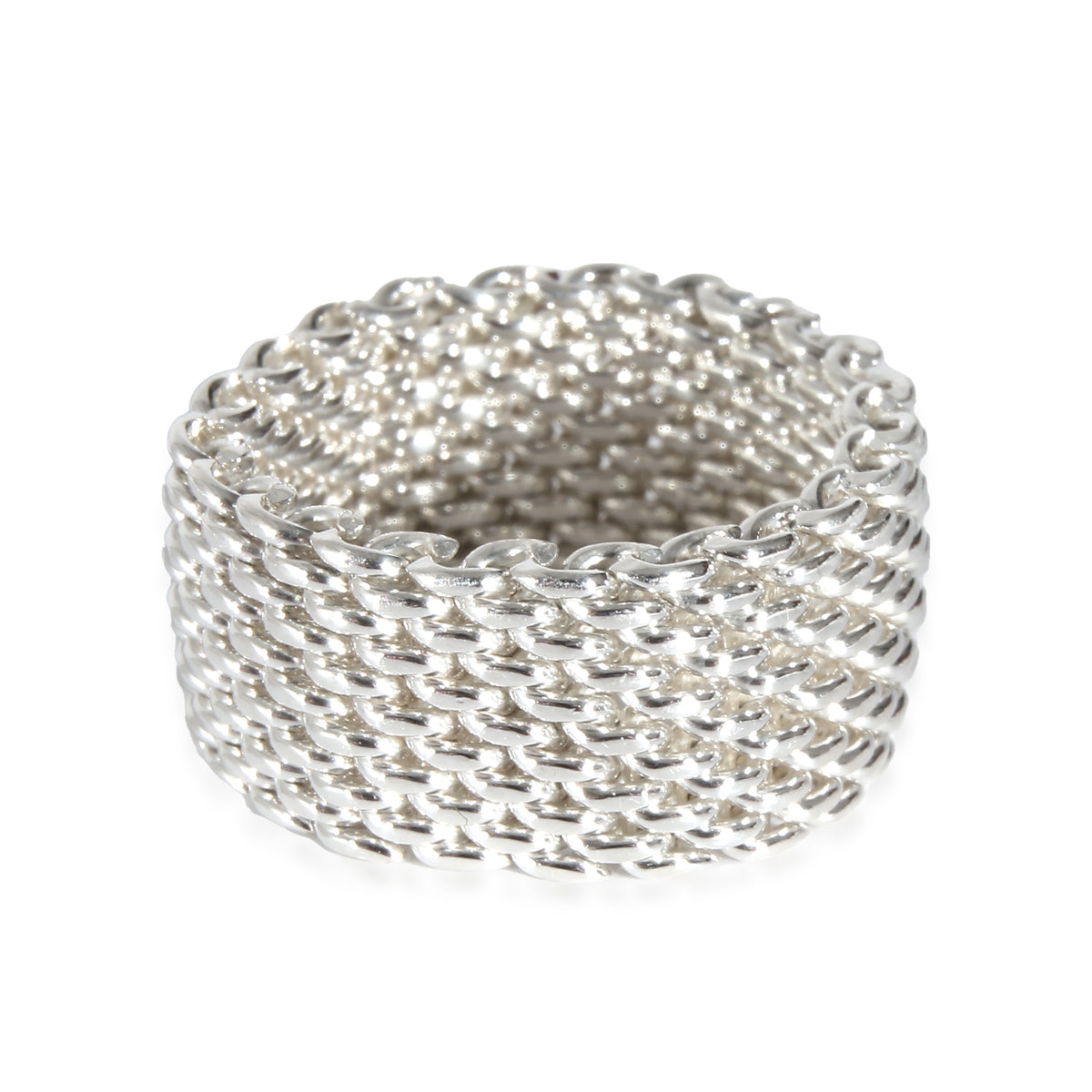 Tiffany & Co. Somerset Mesh Ring in Sterling Silver