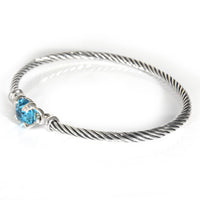 David Yurman Chatelaine Hook Bracelet With Topaz & Diamonds in Sterling Silver