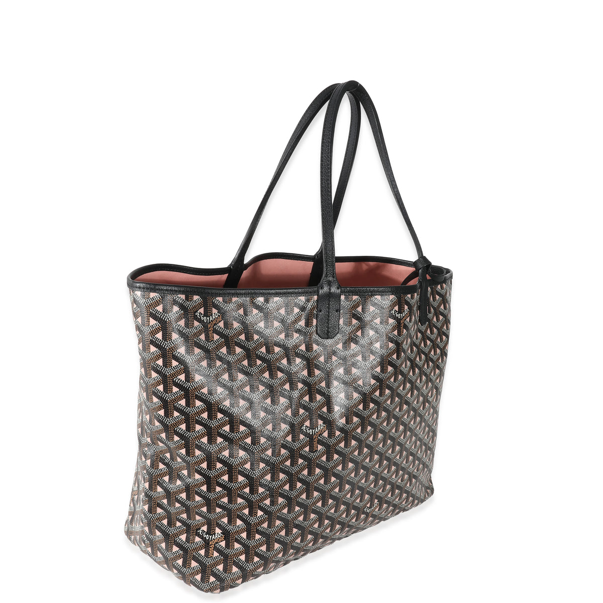 Goyard Black Pink Goyardine Canvas Claire Voie Saint Louis PM