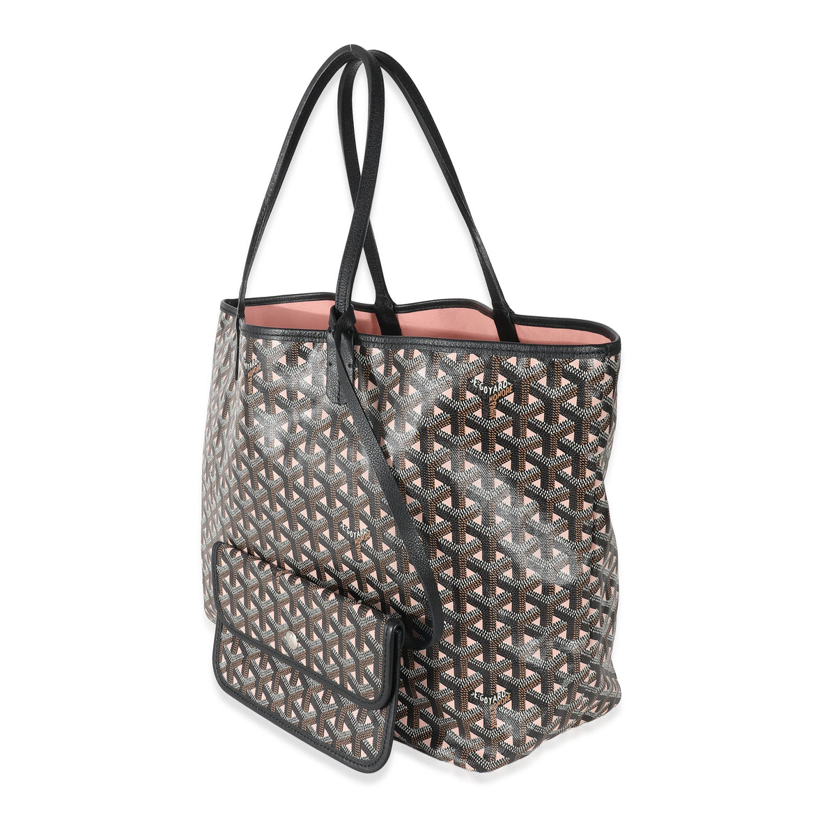 Goyard Black Pink Goyardine Canvas Claire Voie Saint Louis PM