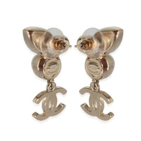 Chanel 2022 Gold Tone Faux Pearls & Crystals Earrings