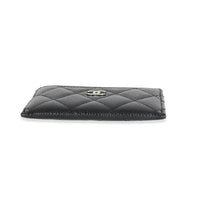 Chanel Black Quilted Caviar Classic Card Holder