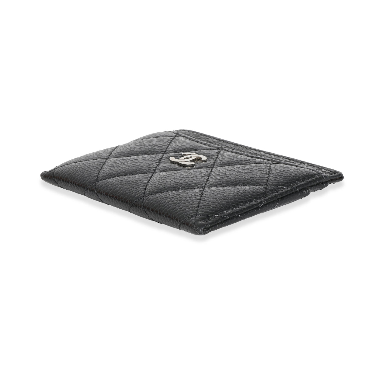 Chanel Black Quilted Caviar Classic Card Holder