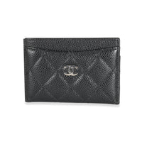 Chanel Black Quilted Caviar Classic Card Holder