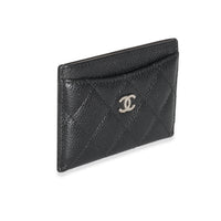 Chanel Black Quilted Caviar Classic Card Holder