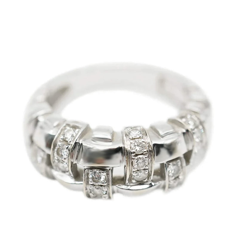 Tiffany & Co. Diamond Woven Ring in 18K White Gold 0.34 Ctw