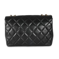 Chanel Black Diamond Quilted CC Medium Flap Bag