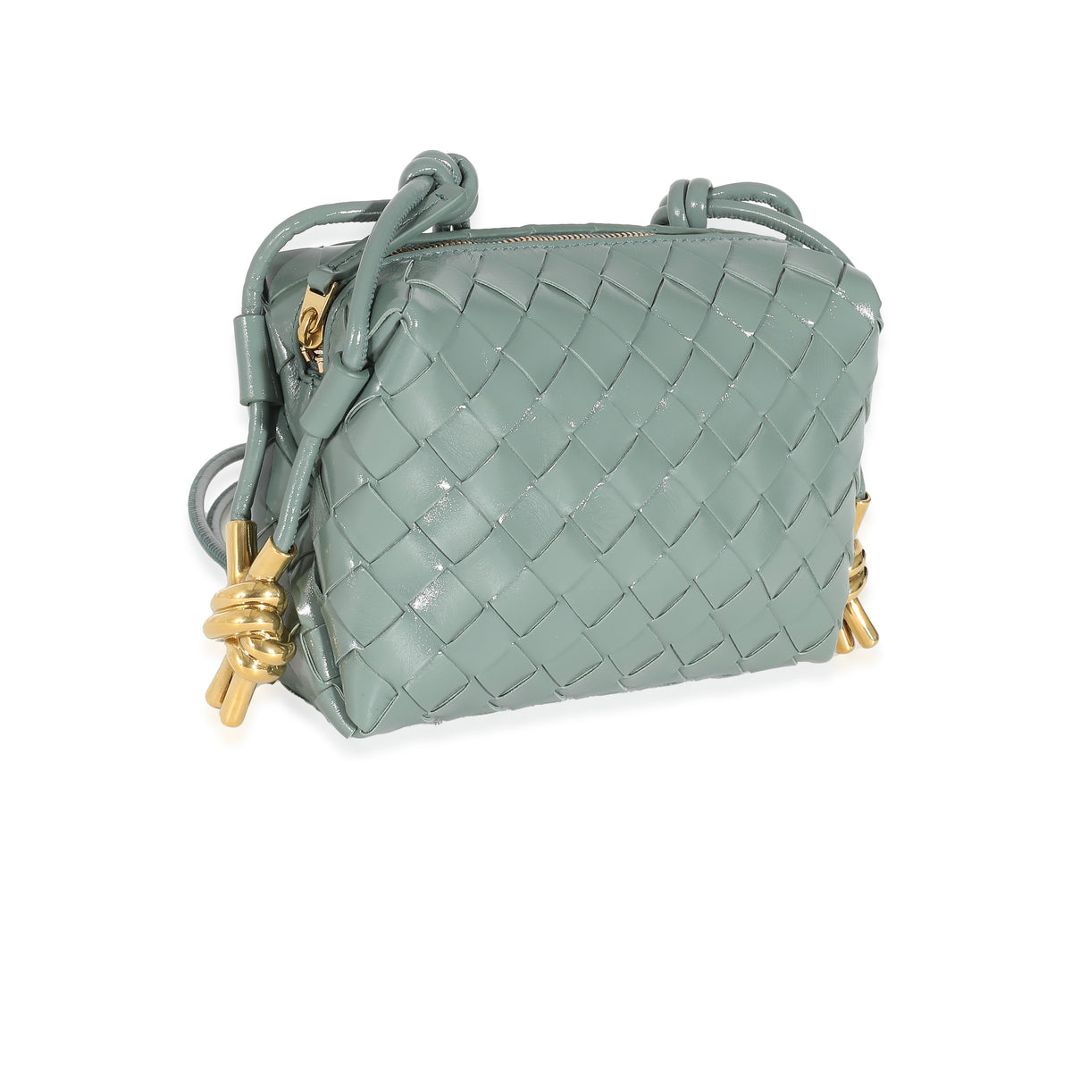 Bottega Veneta Aloe Patent Intrecciato Mini Loop Camera