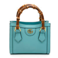 Gucci Dusty Azure Wonka Calfskin Mini Diana Tote Bag