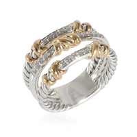 David Yurman Helena Ring in 18k Yellow Gold/Sterling Silver 0.21 Ctw