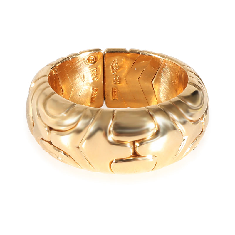 BVLGARI Alveare Flexible Spring Band Ring in 18k Yellow Gold