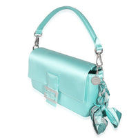 Fendi x Tiffany & Co Blue Silk Medium Baguette