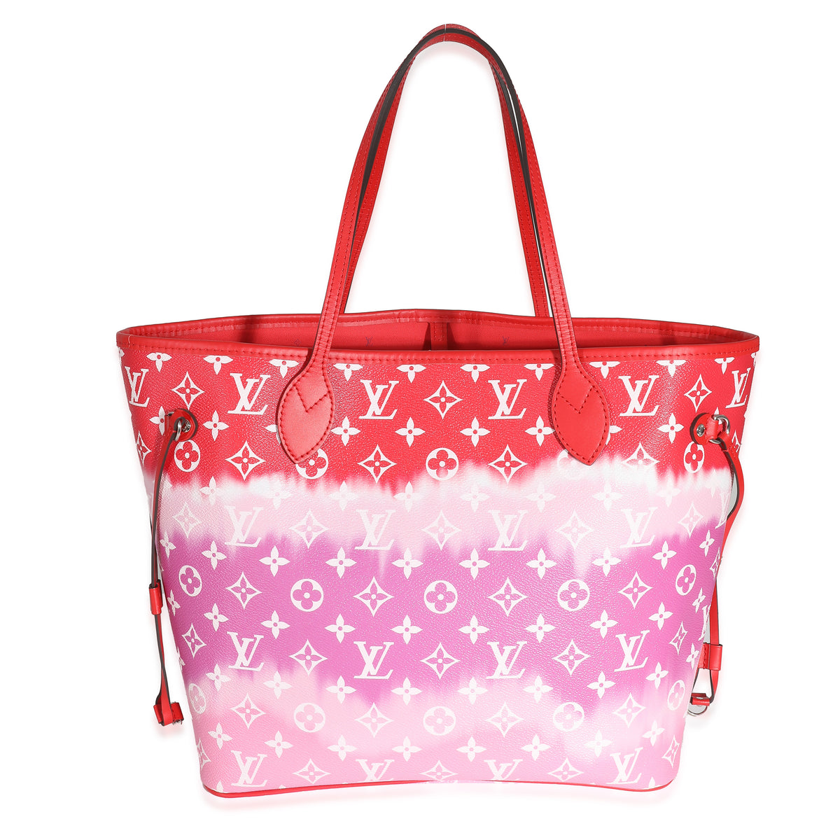 Louis Vuitton Red Pink Rogue LV Escale Canvas Neverfull MM