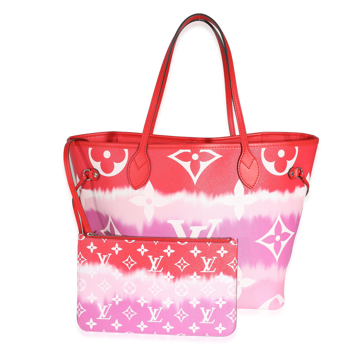 Louis Vuitton Red Pink Rogue LV Escale Canvas Neverfull MM