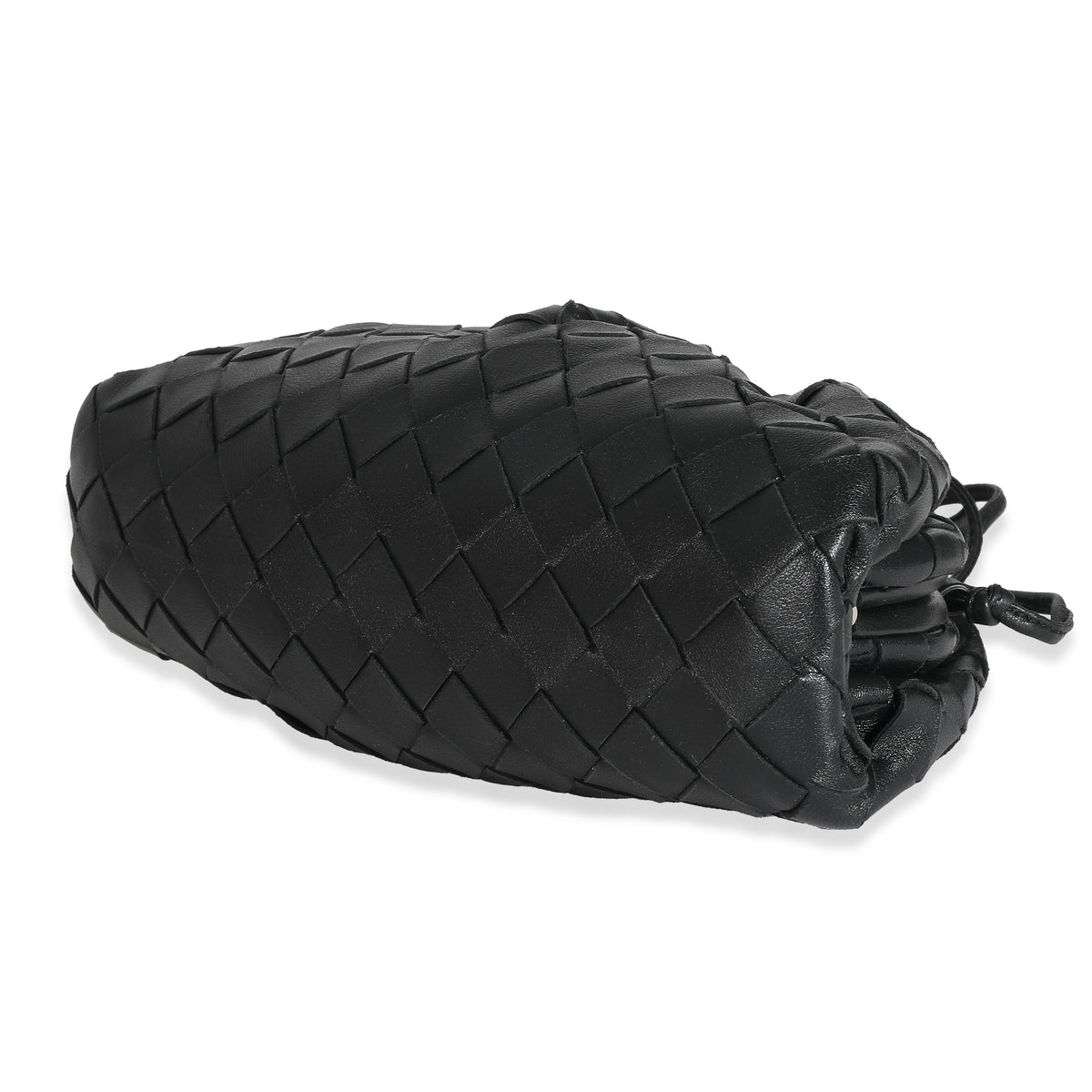 Bottega Veneta Black Intrecciato Lambskin Mini Pouch