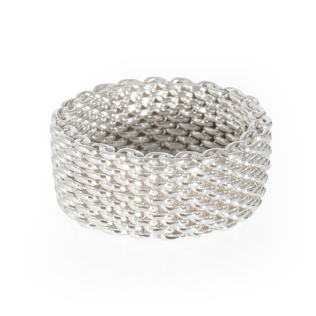 Tiffany & Co. Somerset Mesh Ring in Sterling Silver