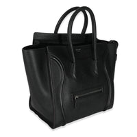 Celine Black Drummed Calfskin Mini Luggage