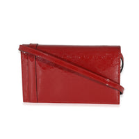 Gucci Red Patent Microguccissima Nice Wallet On Strap
