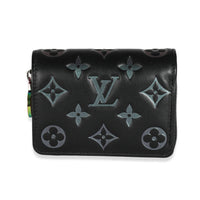 Louis Vuitton Black Iridescent Monogram Embossed Lou Coussin Wallet