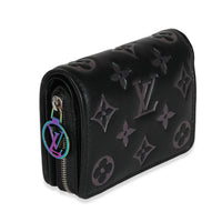 Louis Vuitton Black Iridescent Monogram Embossed Lou Coussin Wallet