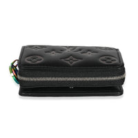 Louis Vuitton Black Iridescent Monogram Embossed Lou Coussin Wallet