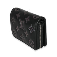 Louis Vuitton Black Iridescent Monogram Embossed Lou Coussin Wallet