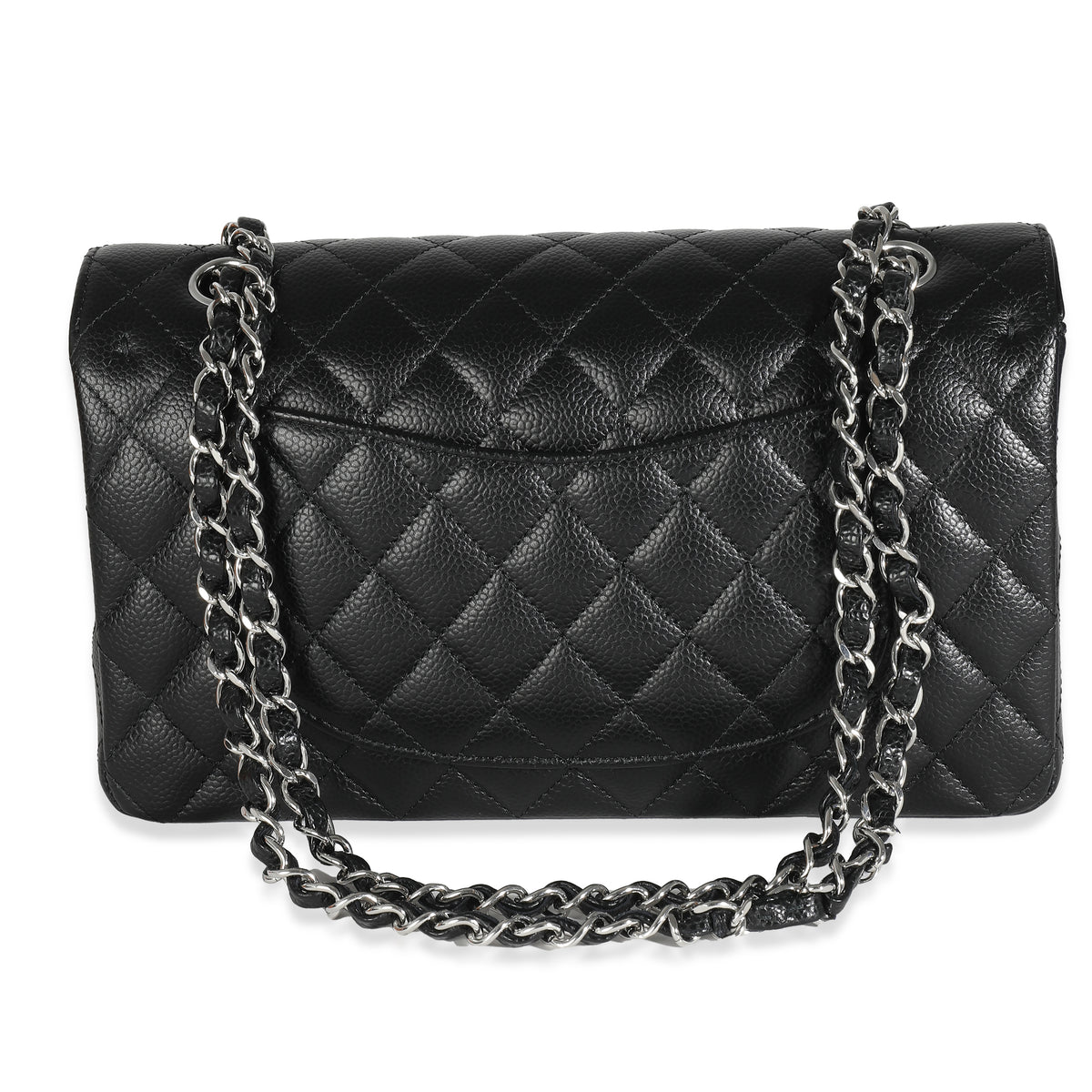 Chanel Black Quilted Caviar Medium Classic Double Flap Bag