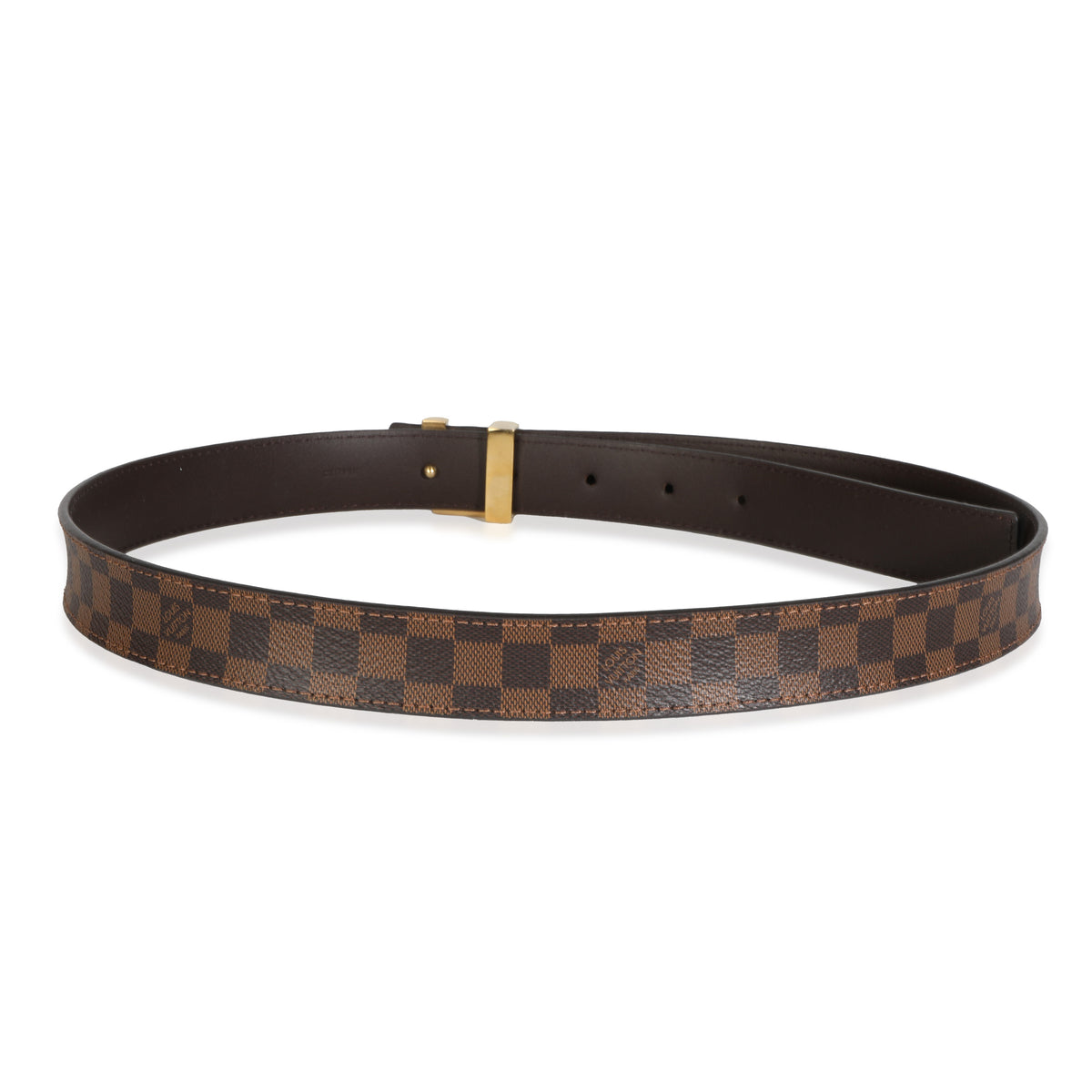 Louis Vuitton Damier Ebene Canvas 25mm LV Initiales Belt 80 32 myGemma Item 137932