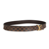 Louis Vuitton Damier Ebene Canvas 25mm LV Initiales Belt 80/32