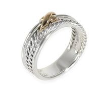 David Yurman Crossover Ring in 18k Yellow Gold/Sterling Silver