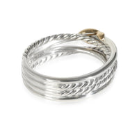 David Yurman Crossover Ring in 18k Yellow Gold/Sterling Silver