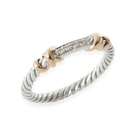 David Yurman Petite Helena Ring in 18k Yellow Gold/Sterling Silver