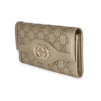 Gucci Champagne Guccissima Leather Sukey Continental Wallet